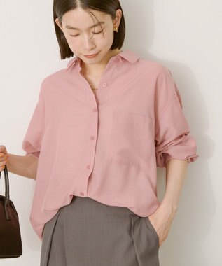 AMERICAN HOLIC シアーボイルオーバーシルエットシャツ Pink