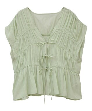 AMERICAN HOLIC 【前後2WAY】フロントリボンブラウス Mint