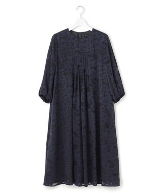 23区 L 【APPLAUDIR】フラワーサテンオパール ドレス ネイビー系