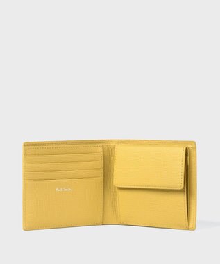 Paul Smith メタルクロップドロゴ 2つ折り財布 イエロー