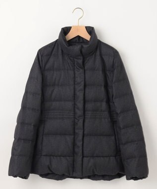 組曲 S ライトタフタショートダウンコート チャコールグレーツイード系5