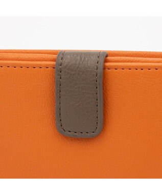 UNBILLION アトランタ ATLANTA / 牛革二つ折りカラーコンビ長財布 オレンジ
