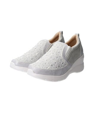 Bridget Birkin 【Round About】スリッポンヒールスニーカー シルバーコンビ