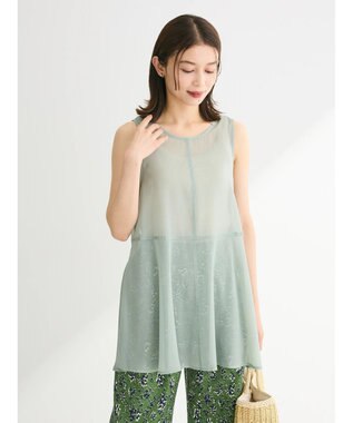 Green Parks ・ＥＬＥＮＣＡＲＥ　ＤＵＥオーガンジーノースリチュニック