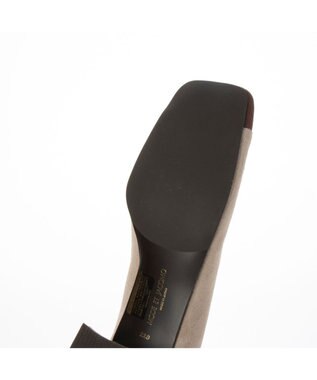 MODE ET JACOMO 異素材コンビスクエアトゥパンプス ベージュスエード