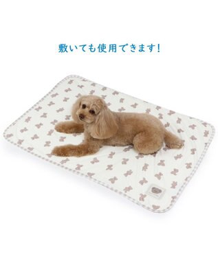 PET PARADISE ペットパラダイス くまちゃん クールブランケット (90×60cm) ベージュ