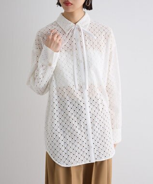 Green Parks ボウタイシャツ Off White