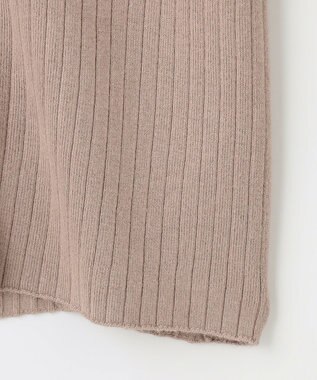 ANY 【洗える】Vネック リブニット ブラウン系1