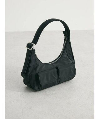 Green Parks ・ＱＵＯＮ　ダブルポケットホーボーバッグ Black