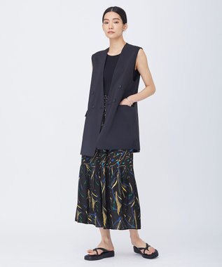 ICB 【洗える】 ハイツイストドライストレッチ ノーカラージレ ブラック系