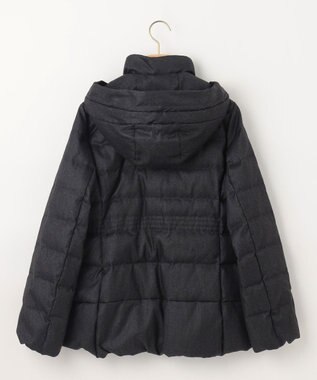 組曲 S ライトタフタショートダウンコート チャコールグレーツイード系5