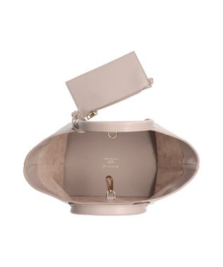 INTER-CHAUSSURES 【Christian Villa】ミディアムサイズベーシックハンドバッグ ライトグレー