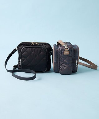 russet 【2025AW新作】キルティングスクエアショルダーバッグ(SF-257) Black