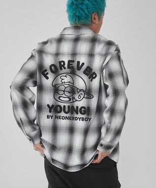 WEGO 【ユニセックス着用ITEM】グラフィックオンブレチェックシャツ（LS） 柄2