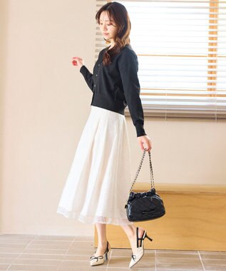 Feroux 【先行予約】美シルエット ニット カーディガン ブラック系