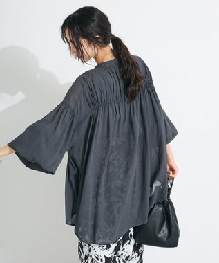 CRAFT STANDARD BOUTIQUE ヴィンテージボイルシャーリングチュニック Charcoal Gray