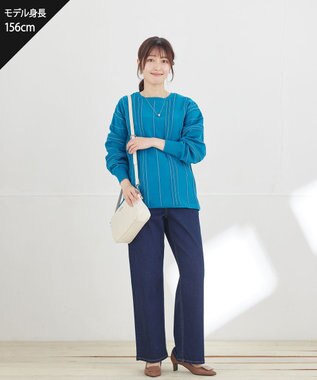 Tiaclasse ラメリブドルマントップス ターコイズ