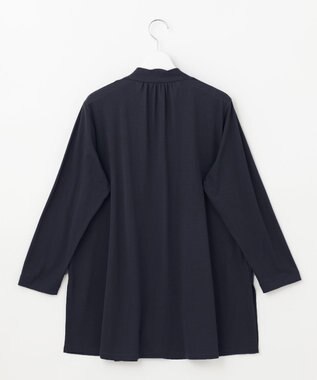 自由区 【保湿性/吸湿性/吸水速乾/接触冷感/UVケア】ハンディカーディガン ロング ネイビー系