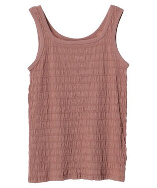 earth music&ecology シャーリングタンクトップ Pink