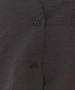 WEGO 【ANGIE VINTAGE】接触冷感開襟シャツ ブラック中濃色