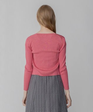 TOCCA 【洗える】SILK RIB CARDIGAN カーディガン ベリー系