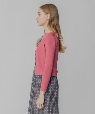 TOCCA 【洗える】SILK RIB CARDIGAN カーディガン ベリー系