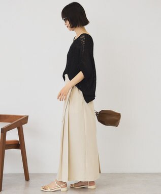 AMERICAN HOLIC 透かし畦ルーズニット Black