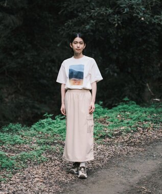 SHARE PARK LADIES 【UVカット・吸水速乾・ストレッチ・軽量 】フォトプリントTシャツ（S・Mサイズ） ホワイト系