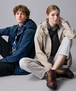 JOSEPH ABBOUD MOUNTAIN 【ナチュラルカラー/ストレッチ】ナイロンコンビガーメントダイパーカー ダルブルー系