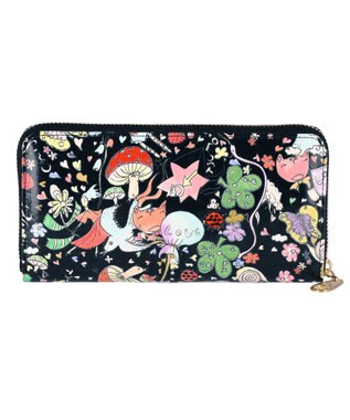 tsumori chisato CARRY ナチュラルラブ 財布 長財布 ラウンドファスナー ブラック