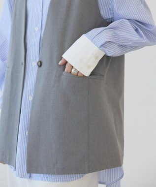 AMERICAN HOLIC Ｖネックジレ Gray Mixture