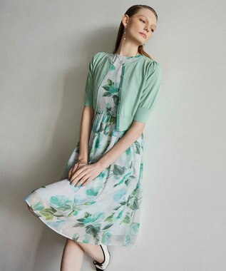 TOCCA 【洗える・消臭】FULL BLOOM PEONY ドレス グリーン系5