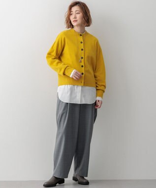 23区 L 【Oggi12月号掲載/洗える】ピュアカシミヤ ニットカーディガン マスタード系