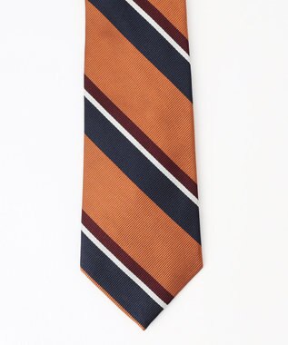 J.PRESS MEN 【JAPANESE TWILL STRIPE COLLECTION】ツイルストライプ ネクタイ 黄土色系2