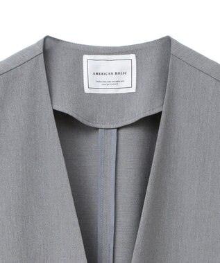 AMERICAN HOLIC Ｖネックジレ Gray Mixture