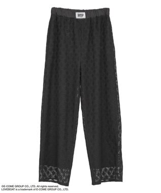 Green Parks ■ＬＯＶＥＢＯＡＴ　フラワーメッシュパンツ Black