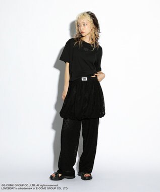 Green Parks ■ＬＯＶＥＢＯＡＴ　フラワーメッシュパンツ Black