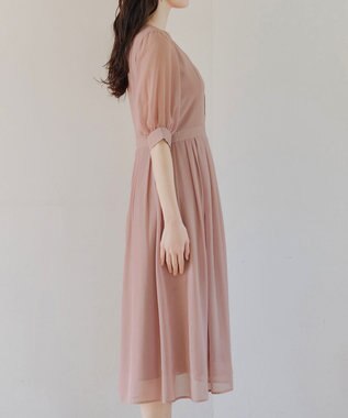 Tiaclasse 【新色追加】シフォンワンピース チャコールグレー