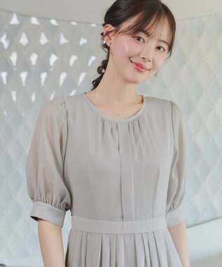 Tiaclasse 【新色追加】シフォンワンピース グレー