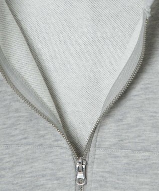 WEGO ショートジップパーカー 杢グレー