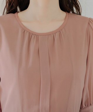 Tiaclasse 【新色追加】シフォンワンピース チャコールグレー