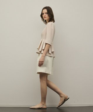 GRACE CONTINENTAL ツイードタックショートパンツ キナリ