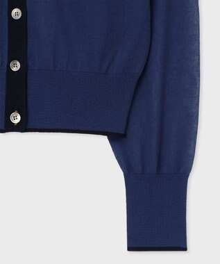 Paul Smith 【洗える】シアー カーディガン ダークブルー