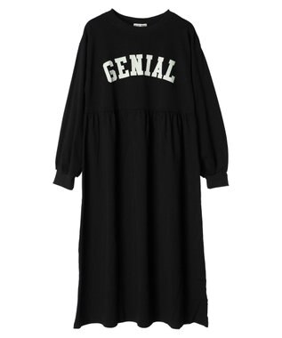 CRAFT STANDARD BOUTIQUE ウ゛ィンテージ風天竺　フロッキークラックＰＴ　ＯＰ　 Black