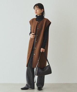 russet キルティングドラムミニショルダーバッグ(SF-267) Charcoal