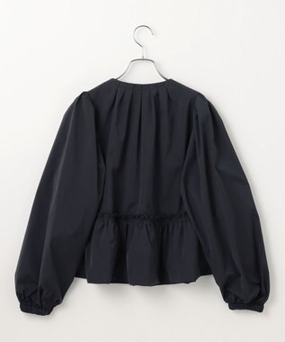 #Newans 撥水加工/UVカット機能付きペプラムライトブルゾン ネイビー