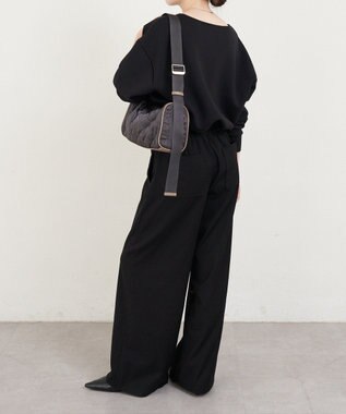 russet キルティングドラムミニショルダーバッグ(SF-267) Charcoal