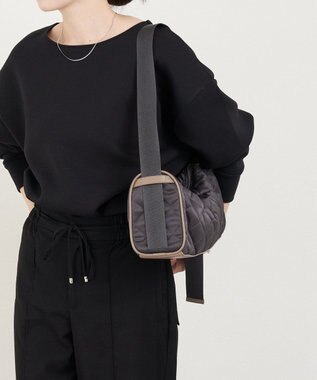 russet キルティングドラムミニショルダーバッグ(SF-267) Charcoal