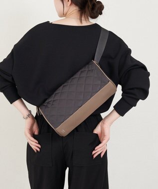 russet キルティングドラムミニショルダーバッグ(SF-267) Charcoal