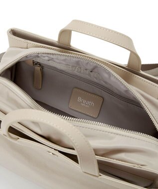 TOPKAPI 【Breath TOPKAPI】防水ナイロン レザーコンビ ミニトート ショルダーバッグ ベージュ